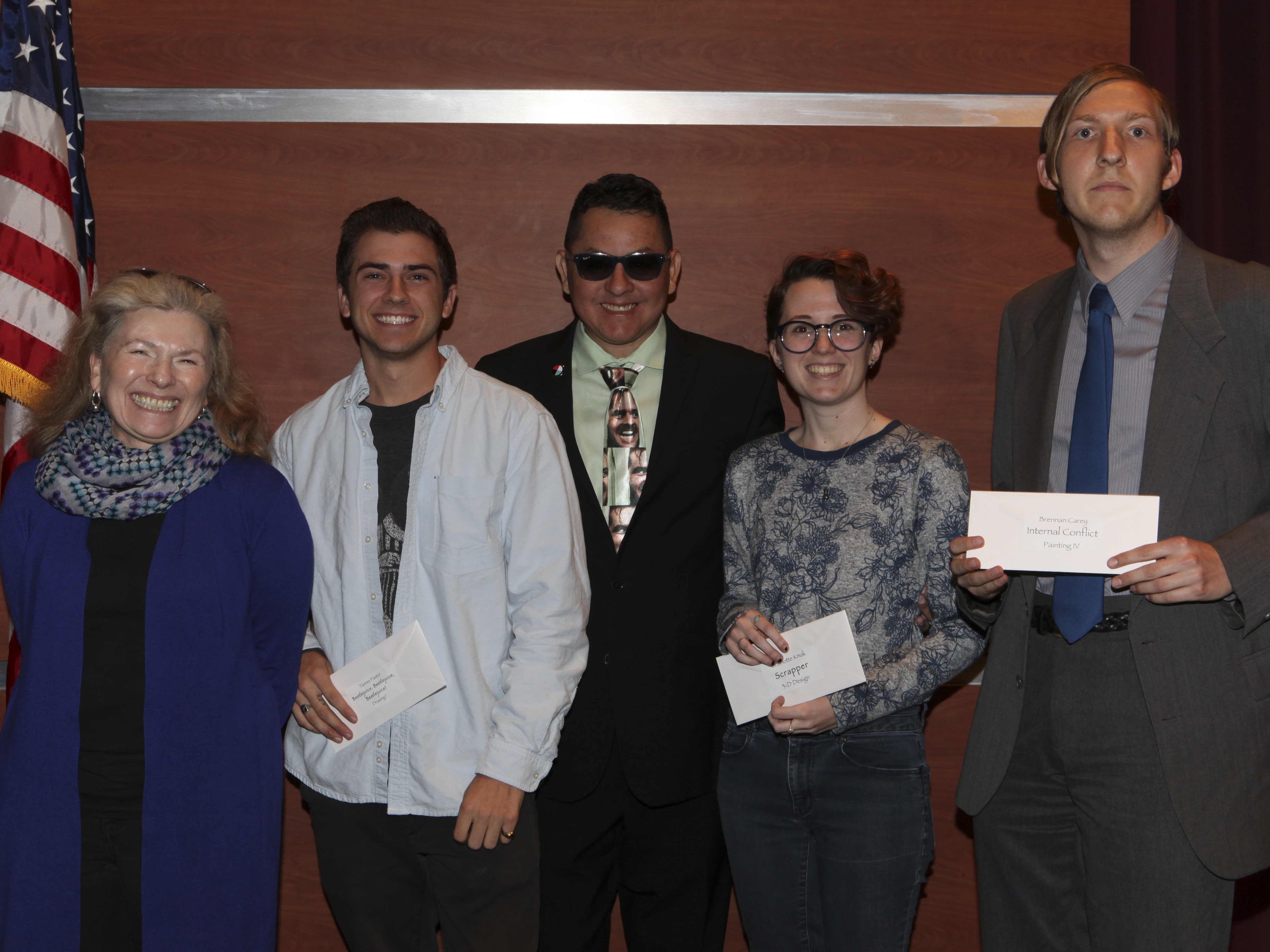 Viejas Award - Bonnie Bayham, Charlotte Kmak, Brennan Carey, Tanner Pastor